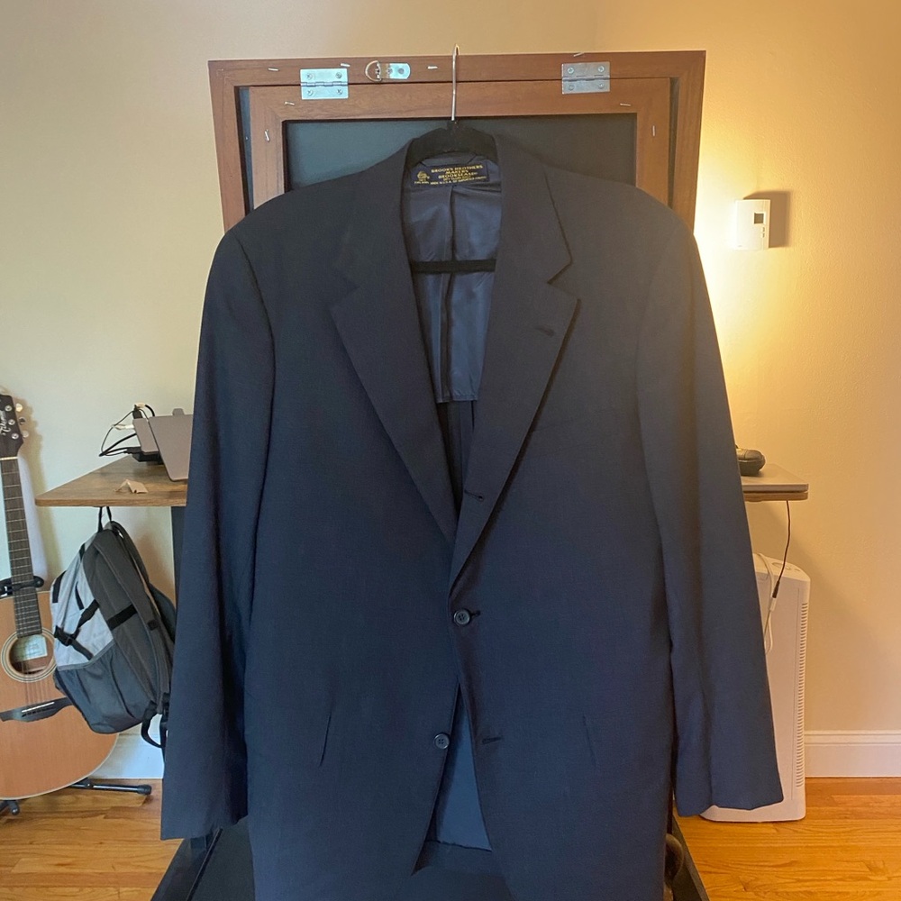 Brooks Brother’s Two Piece Suit - Dark Gray 100% Wool.